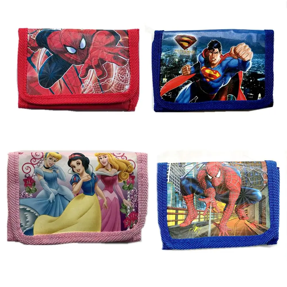 Мультяшный кошелек 1 шт. экшн фигурки супергероев нейлоновые на молнии дизайн