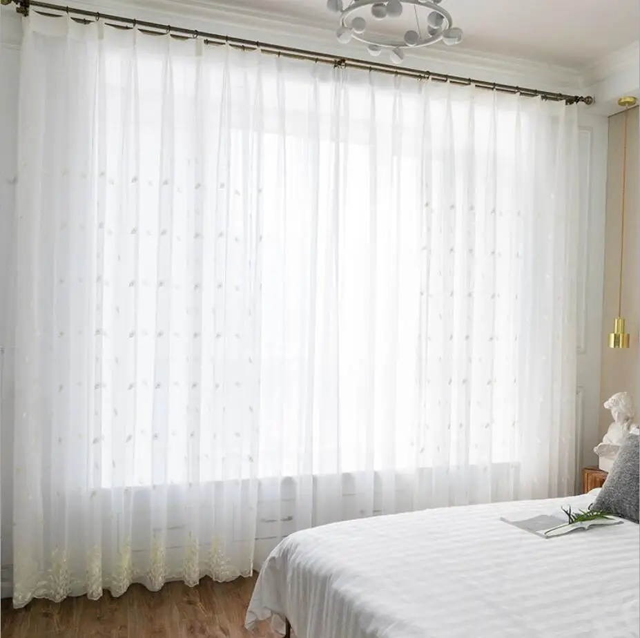 Роскошные европейские тюлевые занавески s для спальни гостиной белого золота