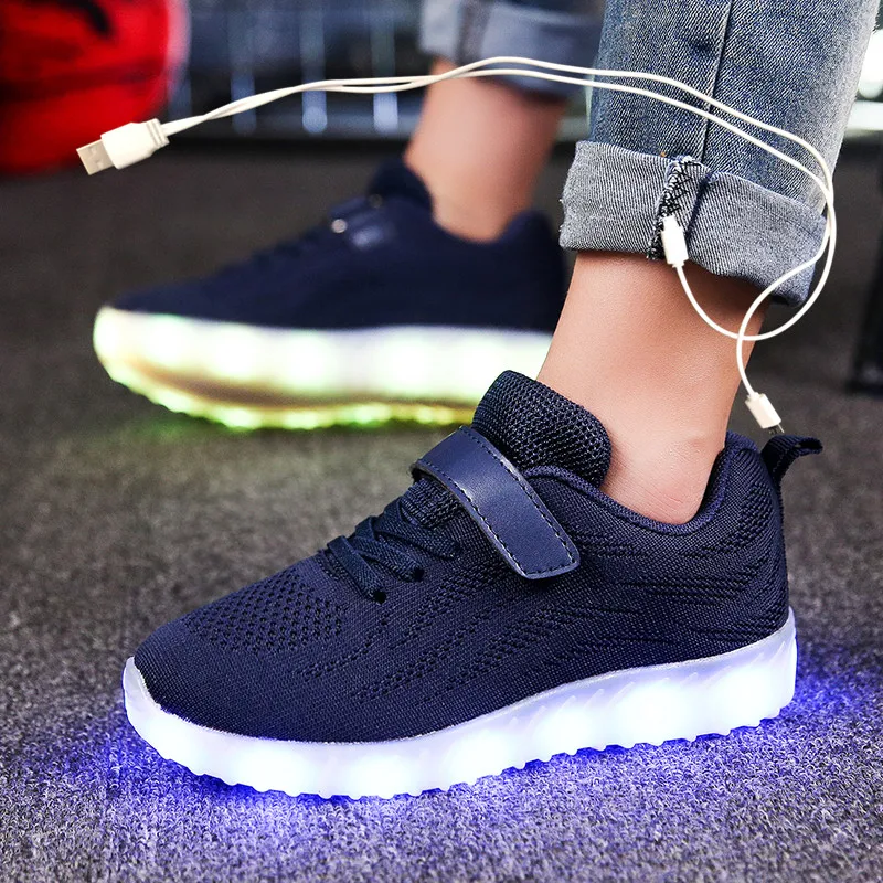 

Luminous Sneakers 2020 New Children Led Shoes for Boys Girls USB Charger Kids Glowing Sneaker with Light Sole