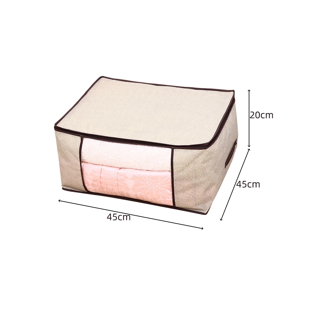 45x45x20cm beige 6 шт./компл. складной органайзер для белья бюстгальтер шарфом одежда литейный Ящик Контейнер для хранения Органайзер для шкафа, гардероба разделитель чехол - Цвет: 45x45x20cm beige