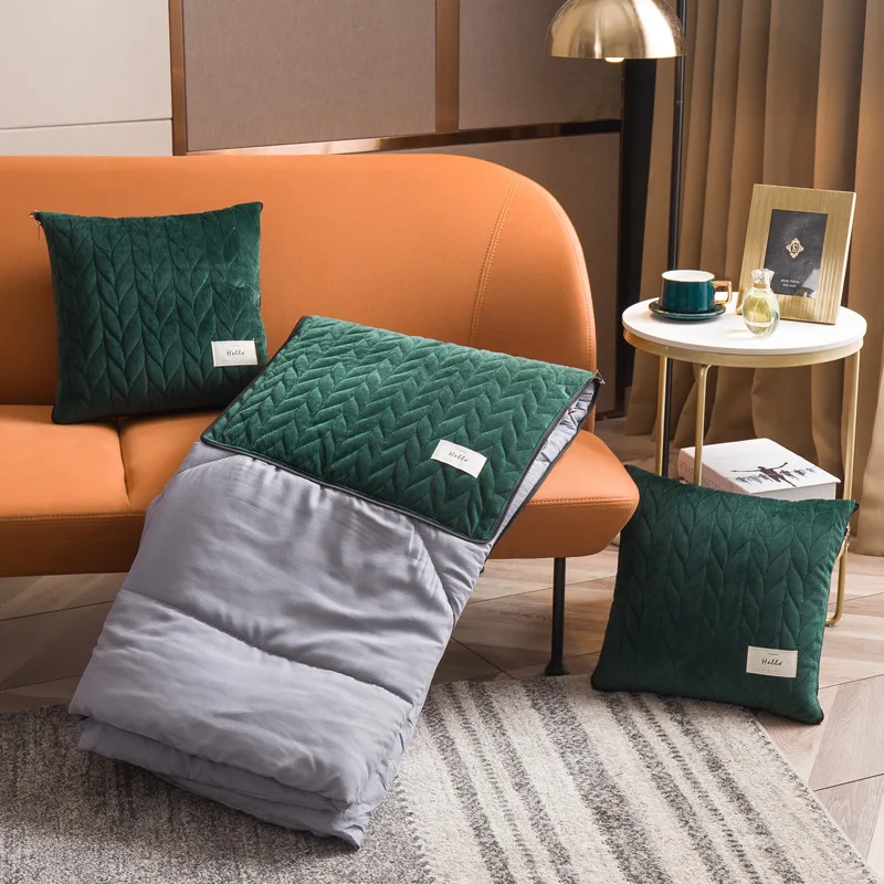 

Luxury Foldable Wheat Cushion Blanket Flannel Dual Purpose Throw Pillow Blankets Car Sofa bed Home Pillow Quilt Patchwork 2 in 1
