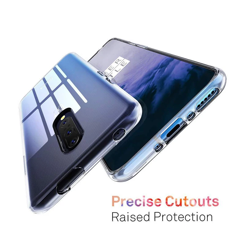 Мягкий прозрачный чехол для телефона Oneplus 7 Pro прозрачная задняя крышка iPhone 6 Plus 5 3