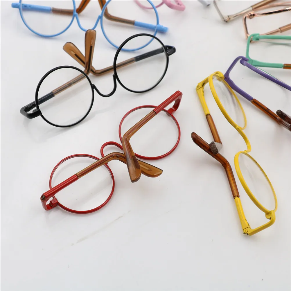 

Fashion Round-Shaped Round Glasses Colorful Glasses Sunglasses Suitable For 18inch Dolls Doll Eye Glasses Accessories