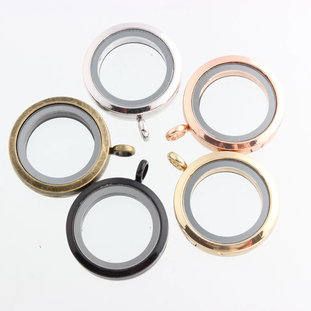 (10 шт./лот) 30 мм Разноцветные солнцезащитные очки с круглой плавающей медальон