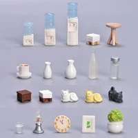 112 dollhouse kitchen living room drinking fountains dollhouse miniature toy sofa bed cat desk furniture doll pretend play toys
