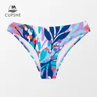 CUPSHE, фиолетовые листочки, низкая талия, бикини, низ, купальник для женщин, сексуальные трусики средней длины, короткие, 2022, раздельные бразильские бикини, плавки