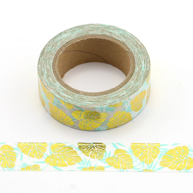 

Hot 10pcs/lot Foil leaves Washi Tape Colors Set Stationery Decorative Tape Scrapbooking Christmas washi tape Scrapbook Paper