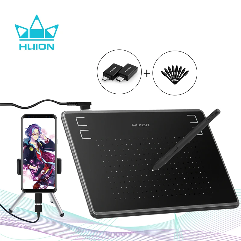 HUION H430P(OTG) 4096 уровень ультратонкий графический планшет без батареи цифровая ручка планшет стилус(идеально подходит для osu)+ подарок