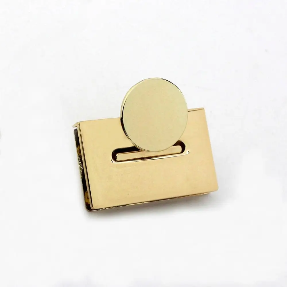 1x Metal Rectangle Push Lock Turn Bag Briefcase Spring Snap Decorative Clasps Closure Leather Craft Hardware Accessory | Дом и сад