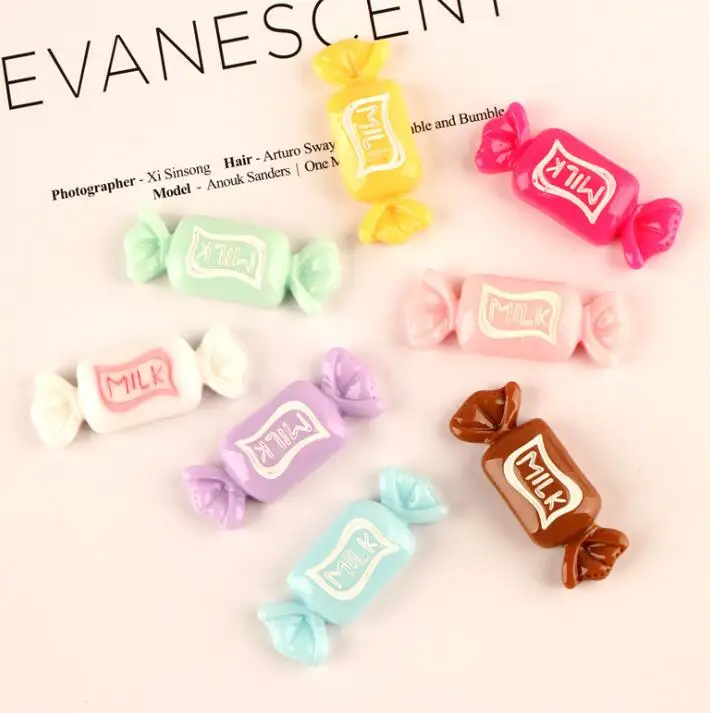 10pcs/lot Candy flatback Resin Cabochons Scrapbook Craft DIY Embellishments decor Headwear accessories | Дом и сад