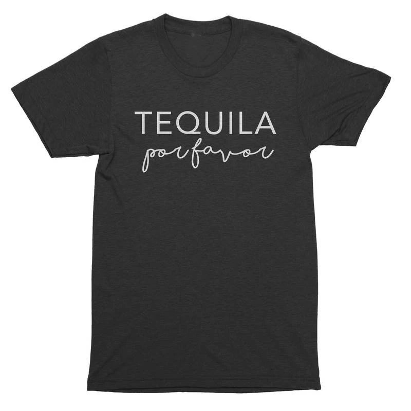 

Tequila Por Favor, забавная футболка с текилой, Женская графическая футболка, модный слоган, забавная футболка для отдыха, футболка для тренировок, ...