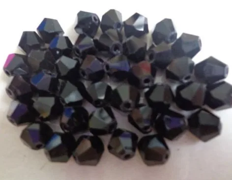 

4mm Frhger34ng wholesale 2000Pcs Bicone Faceted loose Glass Beads Black White DIY spacer Clear Colored Mixed crystal