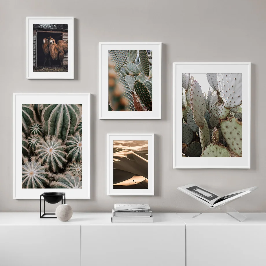 Картина на холсте с изображением пустыни солнечного света верблюда кактуса | Дом