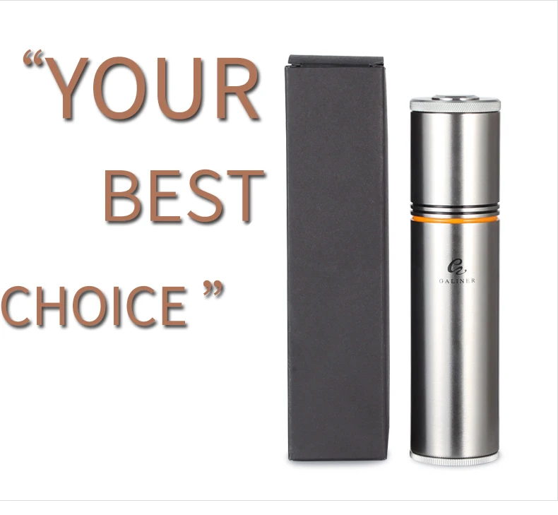 COHIBA Cigar Tube Portable Cigar Humidor Case Box Aluminium Alloy Cigar Accessories Travel with Humidor Humidifier Hygrometer