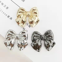 3pcs gold and silver bracelet bowknot custom bow pendants shoe charms for girls necklace