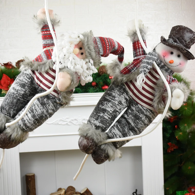 Christmas Ornaments Cute Stuffed Animals Eve Decoration Deer-shaped Doll Tree Family Garlands Gift | Дом и сад