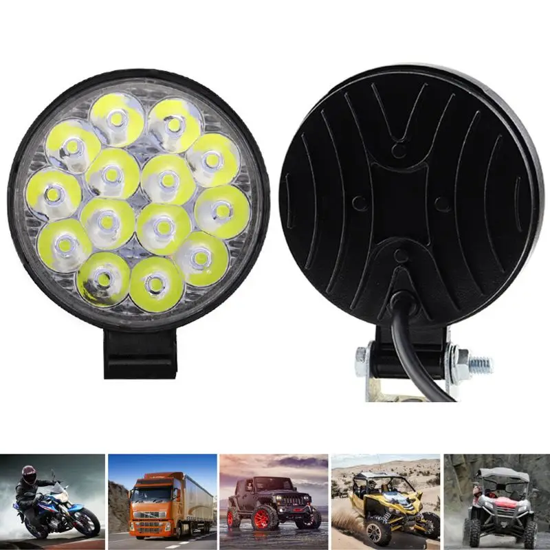 

2500lm 42W Round LED Work Light Spotlight LED Light Bar For 4x4 Offroad ATV Fog Lights
