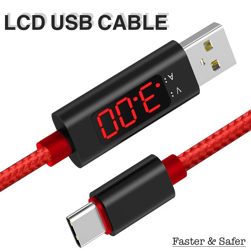 3 А ЖК кабель для зарядки USB 1 м Micro зарядное устройство samsung мобильного телефона