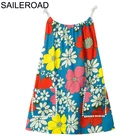 SAILEROAD Платья без рукавов Верх для девочек Платье Летние цветочные детские каникулярные платья 2020 Новые цветы Детские хлопковые платья для детей