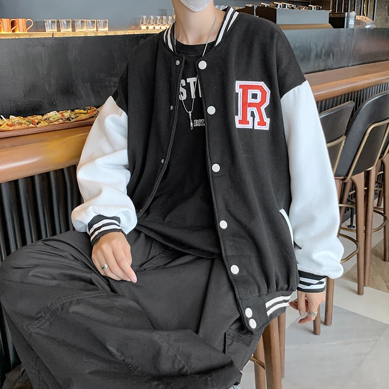 Осенние мужские куртки в стиле пэчворк Корейском для подростков мягкая