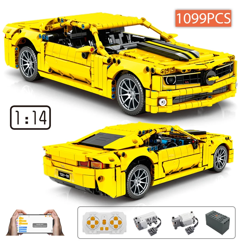 

1099pcs City 1:14 Drift RC Drift Racing Car Building Blocks Mechanical Remote Control MOC Vehicle Bricks Toys For Boys