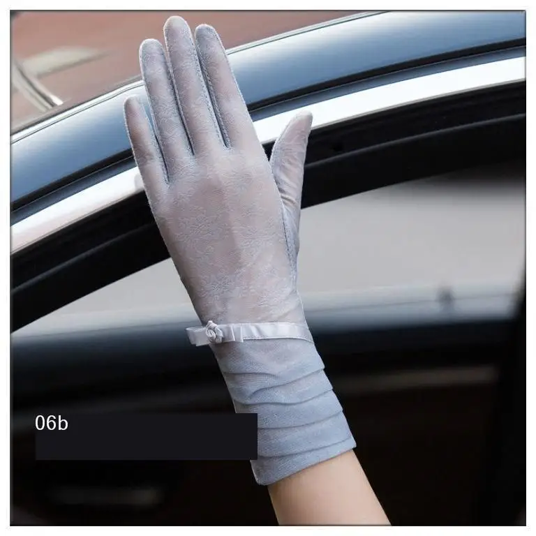 Женские кружевные ажурные перчатки солнцезащитные весна-лето женские