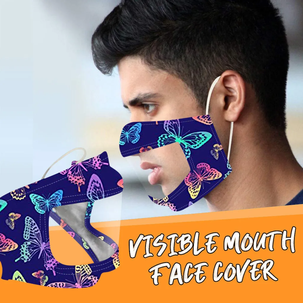 Улыбка коммуникатор лица Mascarilla с прозрачным виниловым видимым выражением губ