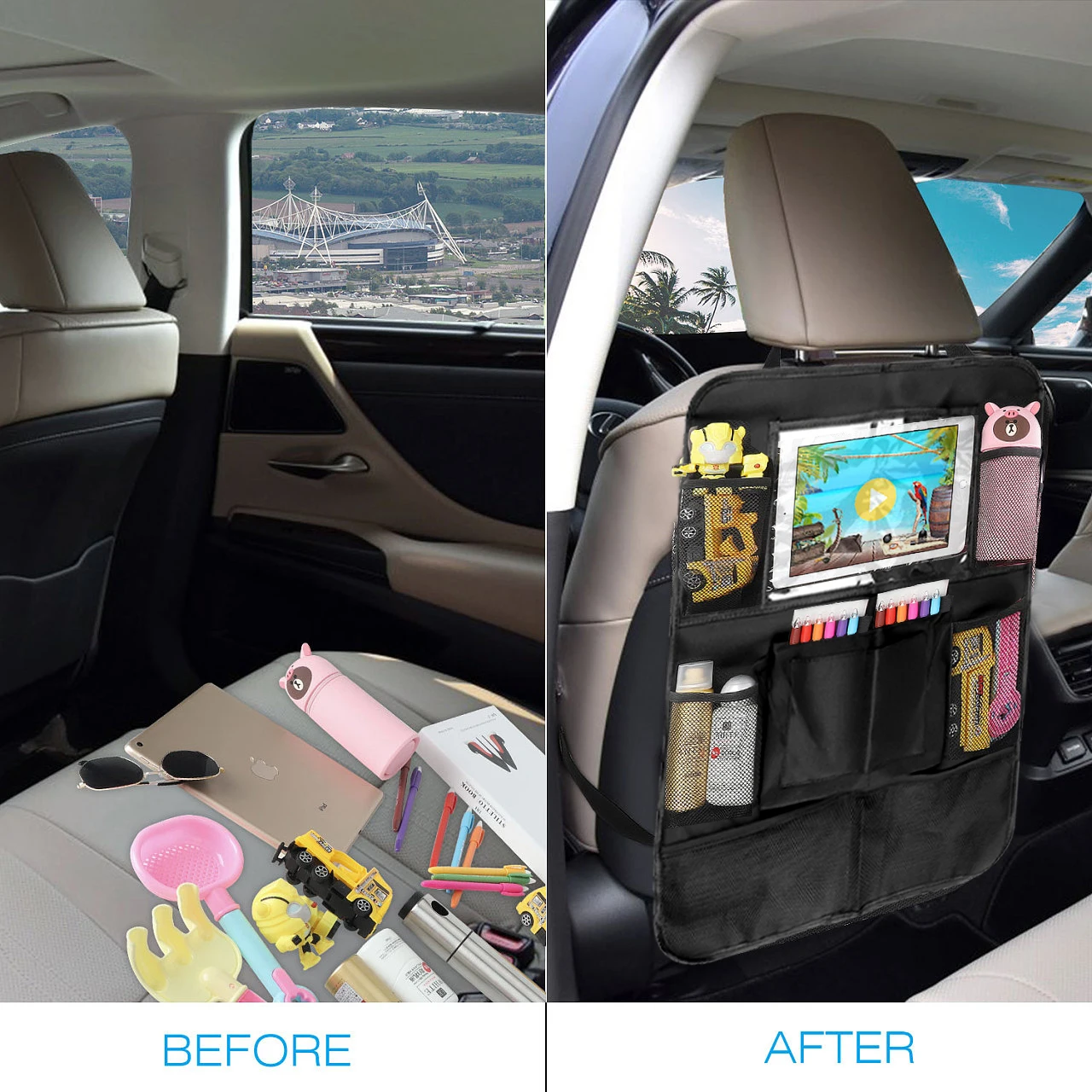 Универсальный органайзер для заднего сиденья автомобиля 64 х47 см | Автомобили и