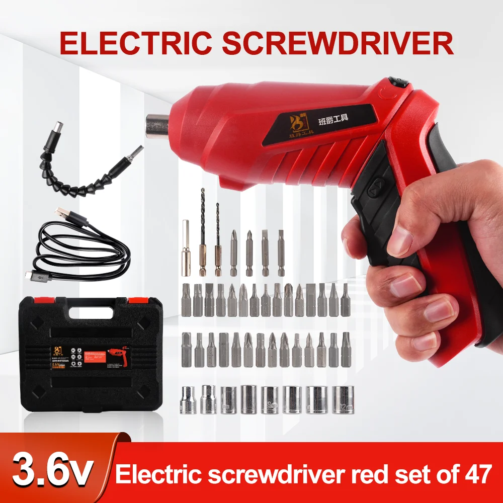 

Electric Screwdriver Set Cordless Electric Drill Screwdriver Set Maximum Screw Diameter ABS Material Portable Repair Tool