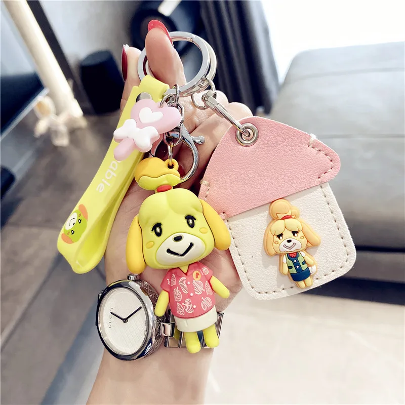 

Animal Crossing Tom Nook Son Doll Car Keychains Korea Men Women Lovers Key Chain Pendant Small Cute Keyring IDcard Accessories