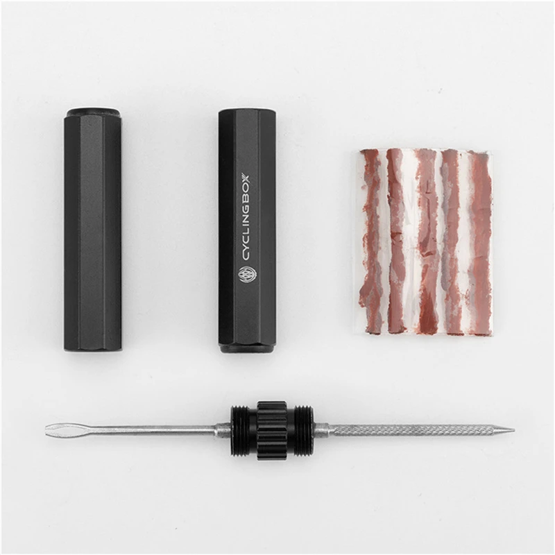 

Bicycle Tubeless Tire Repair Tool Tyre Drill Puncture for Urgent Glue Free Repair Optional Rubber Stripe