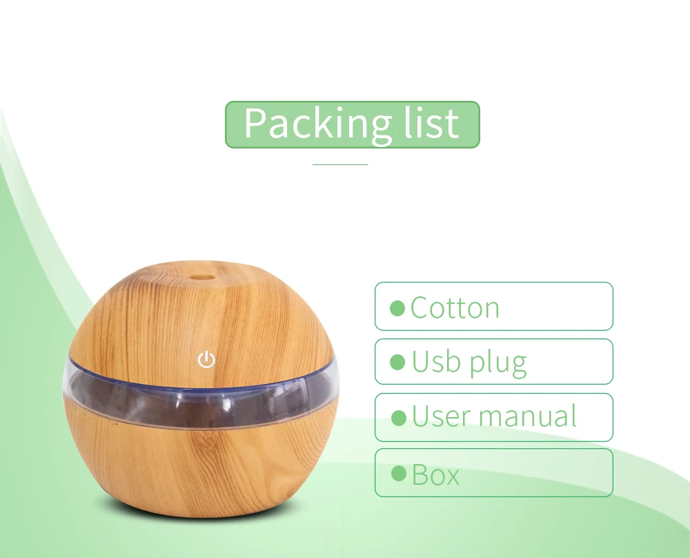 USB 003 Electric Ultrasonic Air Humidifier Aroma Diffuser Essential Oil Aromatherapy 7 Color LED Cool Mist Maker for Office Home