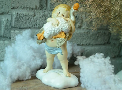 Angel hold a goose Креативный цветочный горшок, декор по краям, чашка, безделушка, миниатюрный, для влюбленных, ангел Амура, статуэтка, подарки, домашний декор, аксессуары, современный Сказочный Сад - Цвет: Angel hold a goose