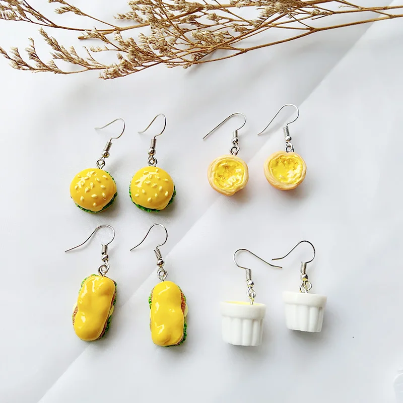 

Creative Personality Earrings Korea Interest Poached Egg Earrings To Wear Take A Geometric Female Delicate Temperament Earrings