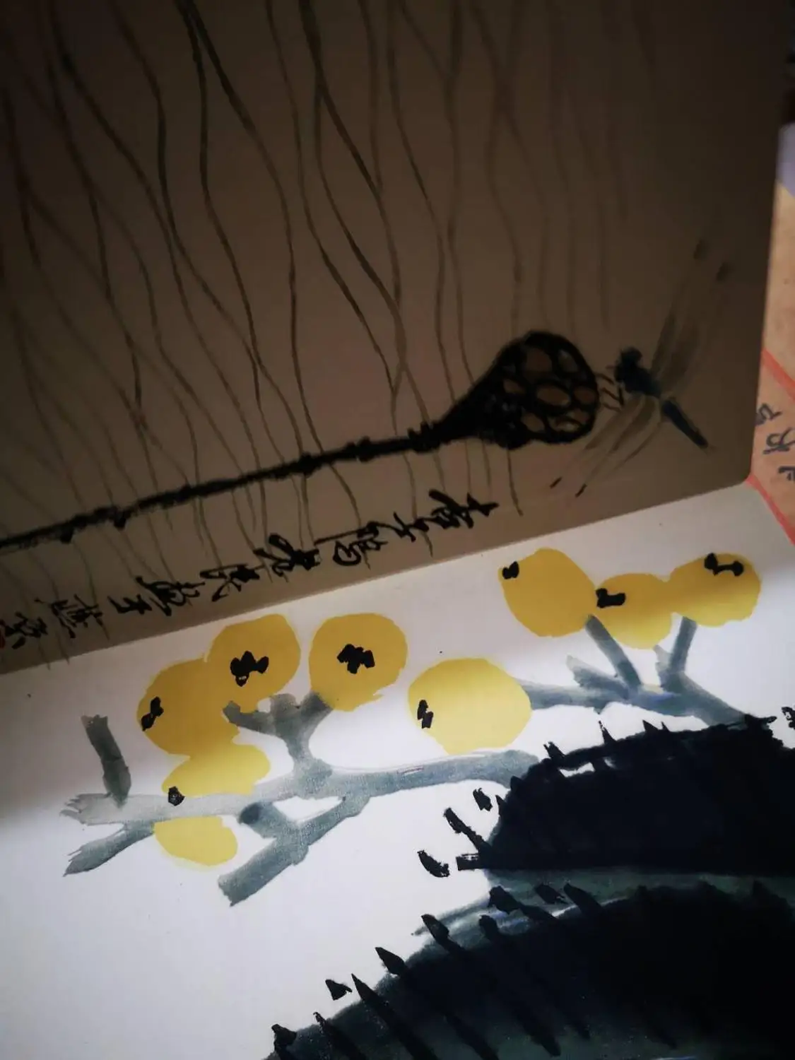 Китайская древняя живопись древний художник Ци Байши трава и книга. Собирайте