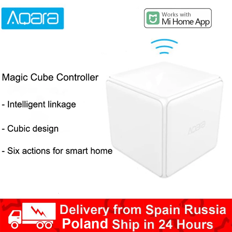 1 4 шт. Xiaomi Aqara Magic Cube контроллер Zigbee контролируется шесть действия устройство