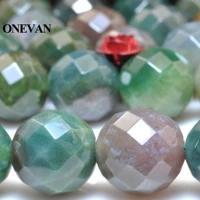 onevan natural a india agate beads 12mm loose faceted round stone diy bracelet necklace jewelry making gemstone gift design