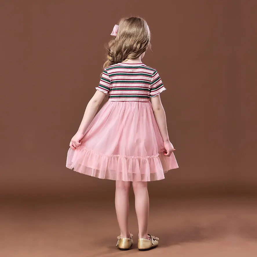 

2021 New Summer Girl Dress Short Sleeve Tutu Skirt Fashion Baby Princess Dress