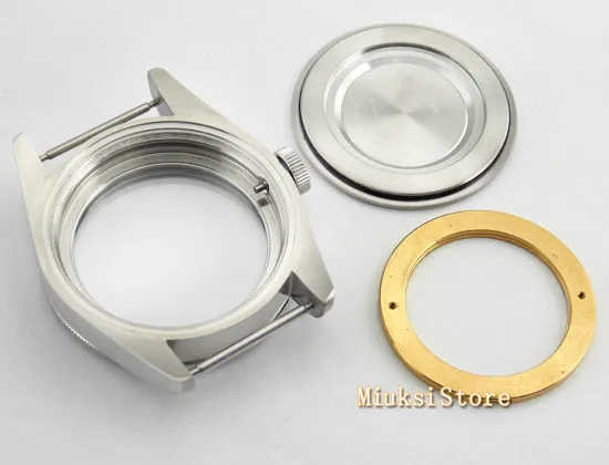 41 мм черный ободок часы с сапфировым стеклом чехол циферблатом подходит для miyota