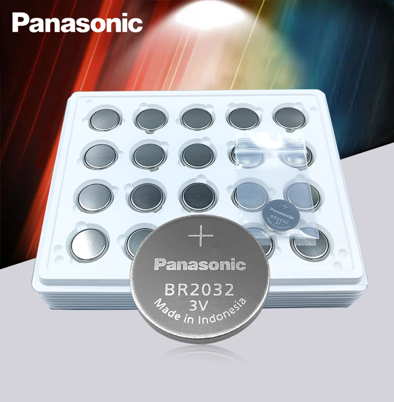 

100PCS/Lot New Original Panasonic 3V BR2032 Battery BR 2032 High temperature Button Coin Cell Batteries