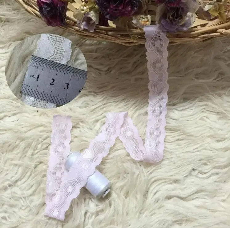 Новинка! Оптовая продажа 10 метров в ширину розовое эластичное кружево Цветочная