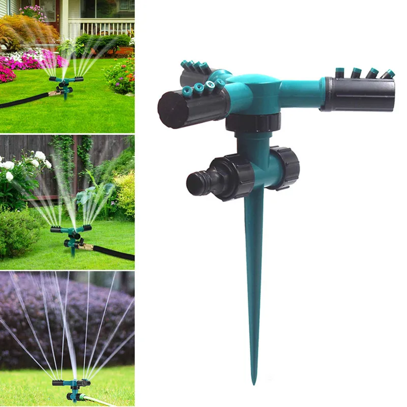 

3-arm Sprayer 360 Degree Automatic Rotating Lawn Sprinkler for Garden Agriculture Yard Lawn Grass Watering Irrigation Sprinkler