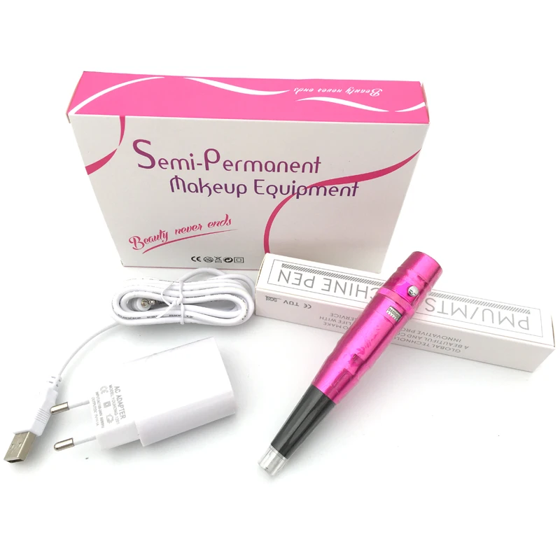 

35000R/M Wholesale Tattoo Gun Motor Machine Pen with Needles Tips Tools Semi Permanent Eyebrow Lip Eyeline Makeup Swiss Material