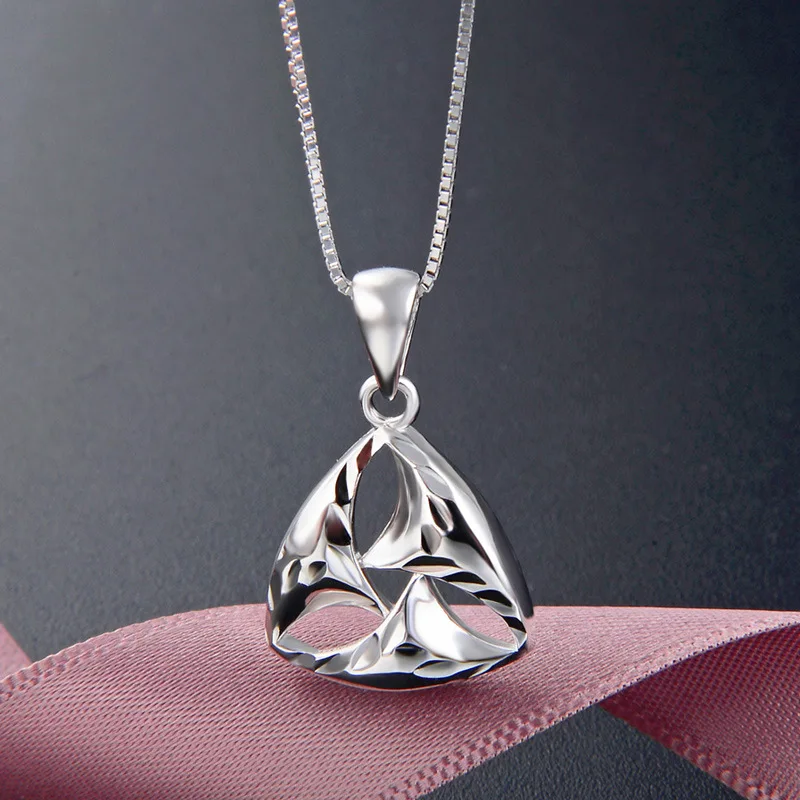 

S925 sterling silver pendant ladies fashion necklace clavicle chain Mori jewelry