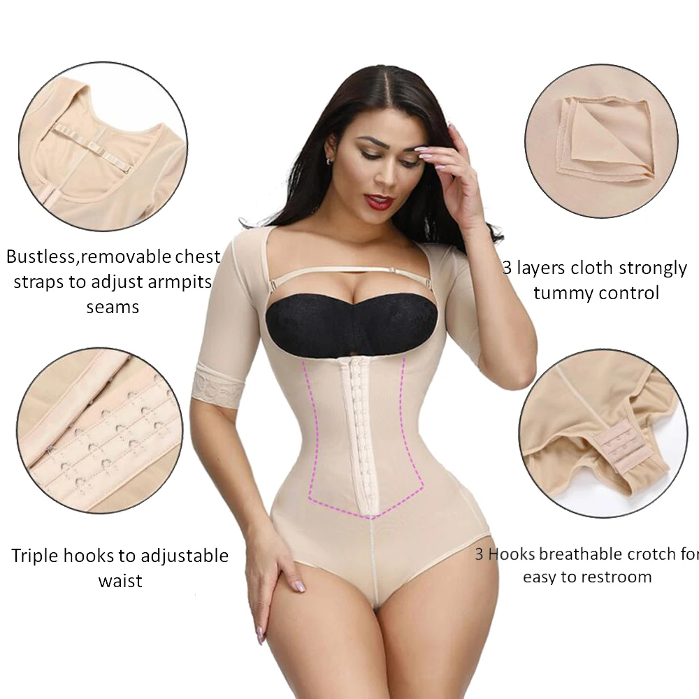 Бесшовные женские корректирующие трусики HEXIN Корректирующее белье с рукавами