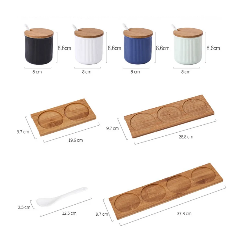 

Nordic Ceramic Seasoning Box Seasoning Pot Set Household Kitchen Seasoning Ppot Pepper Salt Sugar Bowl Seasoning Bottle