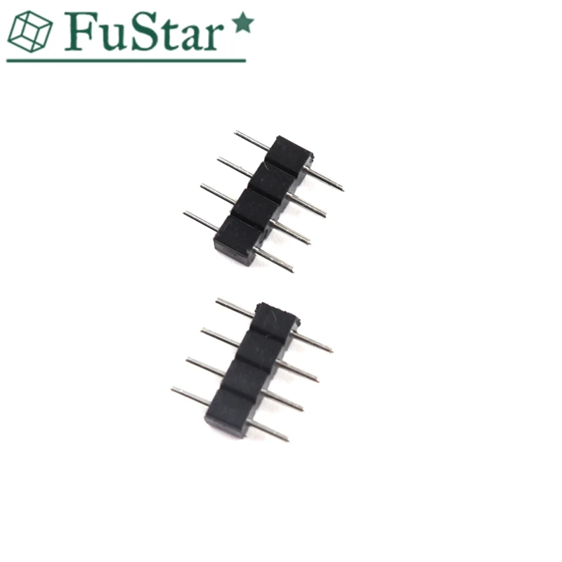 50 шт./лот светодиоидный коннектор адаптер 4Pin иглы мужской тип двойной цвет в