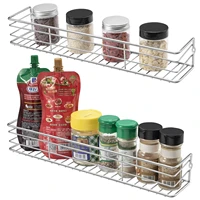 Mimifly Spice Rack Organizer Wall Mounted Pack  Floating Shelves Storage for Kitchen Cupboard Pantry Cabinet Door  Pack