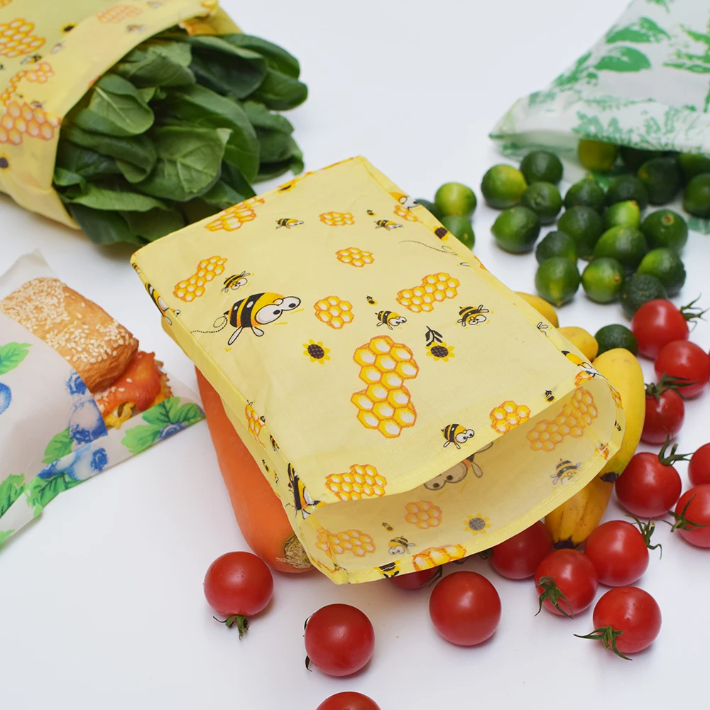Экологичная многоразовая упаковка для пищевых продуктов с пчелиным воском пакет
