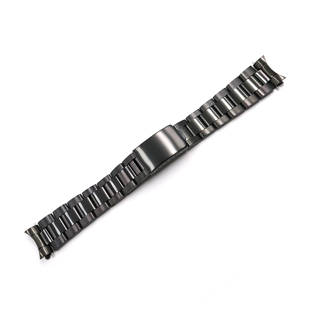 Rolamy 13 17 19 20mm Top Quality Watch Band Stainless Steel Silver Black Vintage Oyster Bracelet For Rolex Datejust Submariner